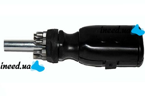Отвертка с усиленной ручкой и насадками битами TOOL QC002 5 насадок