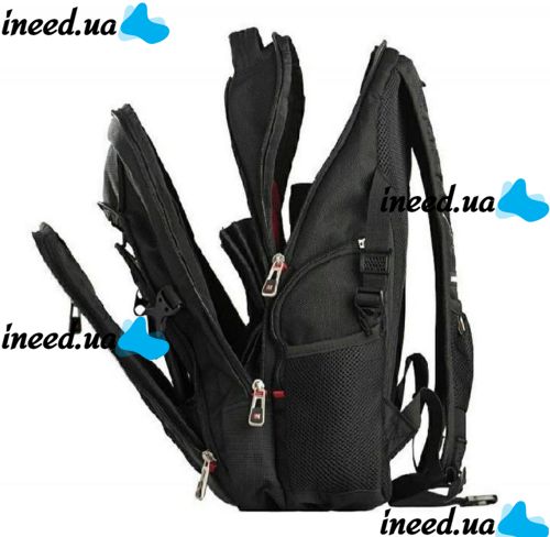 SwissGear 8810 39L Backpack, 17" + USB + Raincoat black Black