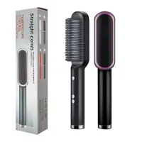 Электрическая расческа выпрямитель Hair Straightener HQT-909, Щетка с турмалиновым покрытием, Утюжок расческа-выпрямитель для укладки волос