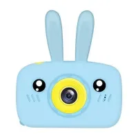 Детский аккумуляторный фотоаппарат DVR Baby Camera XL-500R зайчик, Детская цифровая камера 7688 600mAh, Цифровой фотоаппарат для детей Голубой