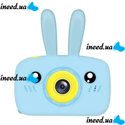 Детский аккумуляторный фотоаппарат DVR Baby Camera XL-500R зайчик, Детская цифровая камера 7688 600mAh, Цифровой фотоаппарат для детей Голубой