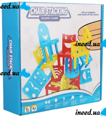 Настольная развивающая игра Chair Stacking Стулья балансиры 36 стульев, Игра башня дженга Балансирующие стулья для развития мелкой моторики от 6 лет