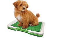 Трехуровневый туалет для собак Puppy Potty Pad 872, Открытый лоток с имитацией травы для животных 47х34х6 см