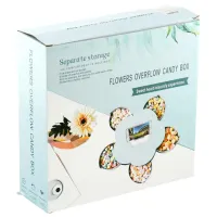 Обертається складна одноярусна цукерниця Flower Candy Box, Манежниця для цукерок і фруктів з підставкою під телефон, Тарілка для закусок 5 відсіків