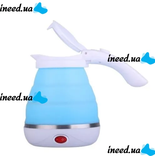 Electric Kettle Folding with Auto-off Electric Kettle 0.5 L, Travel Silicone Electric Kettle, Portable Electric Mini Kettle Blue