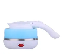 Electric Kettle Folding with Auto-off Electric Kettle 0.5 L, Travel Silicone Electric Kettle, Portable Electric Mini Kettle Blue