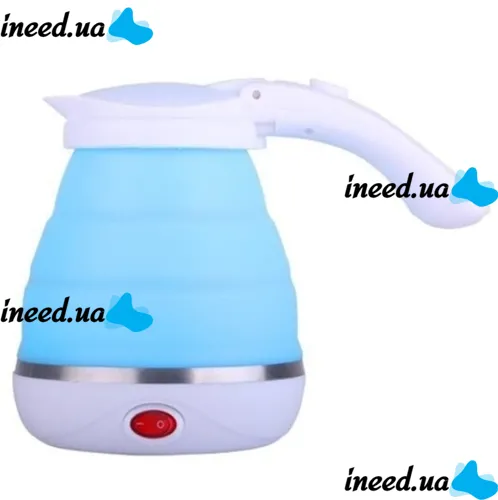 Electric Kettle Folding with Auto-off Electric Kettle 0.5 L, Travel Silicone Electric Kettle, Portable Electric Mini Kettle Blue