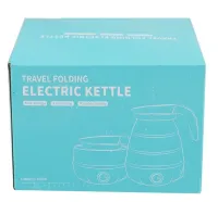 Electric Kettle Folding with Auto-off Electric Kettle 0.5 L, Travel Silicone Electric Kettle, Portable Electric Mini Kettle Blue