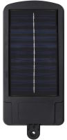 Solar Powered Street Lamp Solar Street Light BL BK-120-6COB Wall-mounted Rechargeable LED Flashlight with Remote Control and Motion Sensor on a pole