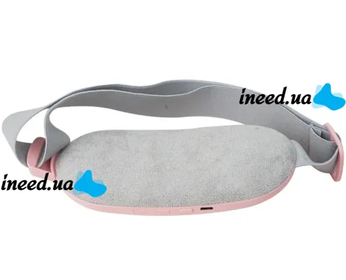 KKS MYQ-302 Wireless Massage Belt for Menstrual Pain Relief, Cordless Massager Warming Pad 3 Modes for Period Cramps Pink