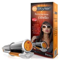 Профессиональные щипцы утюжок Instyler M-125 для укладки волос с вращающимся цилиндром, Плойка для завивки и выпрямления Инстайлер 45W Серебристый