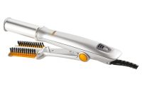 Профессиональные щипцы утюжок Instyler M-125 для укладки волос с вращающимся цилиндром, Плойка для завивки и выпрямления Инстайлер 45W Серебристый