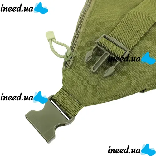 Тактическая нагрудная сумка мессенджер Cross Body Оливковая однолямочная водонепроницаемая мужская барсетка через плечо, кобура олива Кросс боди, Хаки