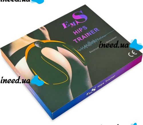 Миостимулятор для ягодиц и бедер EMS Hips Trainer вибрационный импульсный тренажер от целлюлита, массажер для тренировки упругости мышц с пультом