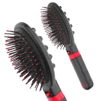 Electric Massage Comb Massage Hair Brush RM-709 for straightening hair, Vibrating Massager Comb for any type of hair Black