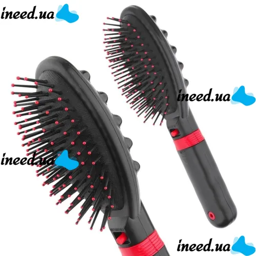 Electric Massage Comb Massage Hair Brush RM-709 for straightening hair, Vibrating Massager Comb for any type of hair Black