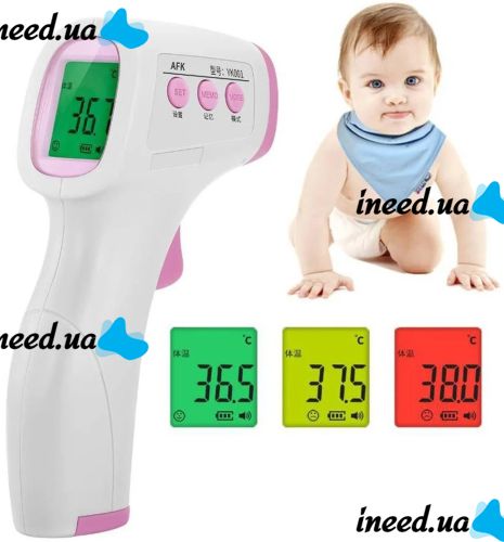 Инфракрасный безконтактный градусник для детей Non contact FHT-1 infrared body thermometer термометр HG01 CK-T1501