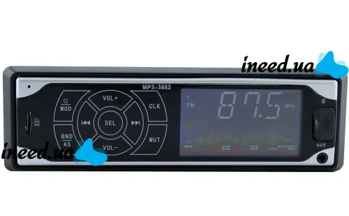 Автомобильная магнитола ISO Pioneer MP3-3882 автомагнитола с сенсорными кнопками