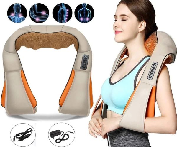 Roller massager for neck, shoulders and back Massager of Neck Kneading with heating and remote control, Shiatsu, on shoulders
