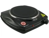Электрическая настольная инфракрасная плита Domotec MS-5851 Ceramic на 1 конфорку, Керамическая электроплита 1200 Вт термостат на 5 положений Черная