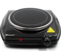 Электрическая настольная инфракрасная плита Domotec MS-5851 Ceramic на 1 конфорку, Керамическая электроплита 1200 Вт термостат на 5 положений Черная
