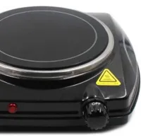 Электрическая настольная инфракрасная плита Domotec MS-5851 Ceramic на 1 конфорку, Керамическая электроплита 1200 Вт термостат на 5 положений Черная