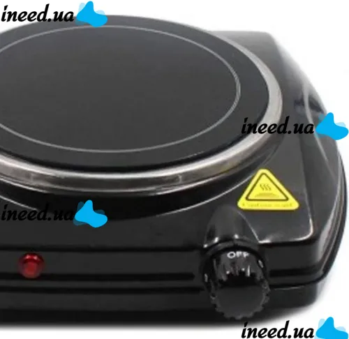Электрическая настольная инфракрасная плита Domotec MS-5851 Ceramic на 1 конфорку, Керамическая электроплита 1200 Вт термостат на 5 положений Черная