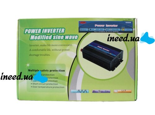 Автомобильный преобразователь напряжения Wimpex 12V-220V 4000W инвертор c Led дисплеем