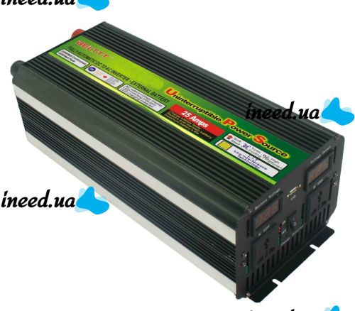 Автомобильный преобразователь напряжения Wimpex 12V-220V 7200W инвертор c Led дисплеем и зарядным от сети 220