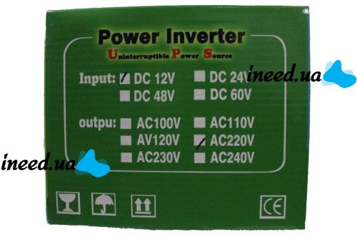 Автомобильный преобразователь напряжения Wimpex 12V-220V 7200W инвертор c Led дисплеем и зарядным от сети 220