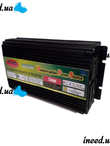Автомобильный преобразователь напряжения Wimpex 12V-220V 3200W инвертор c зарядным от сети 220 8A