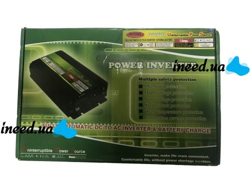 Автомобильный преобразователь напряжения Wimpex 12V-220V 3200W инвертор c зарядным от сети 220 8A