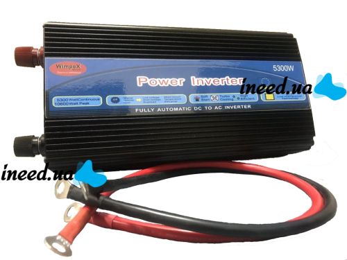 Автомобильный преобразователь напряжения Wimpex 24V-220V 5300W авто инвертор c Led дисплеем