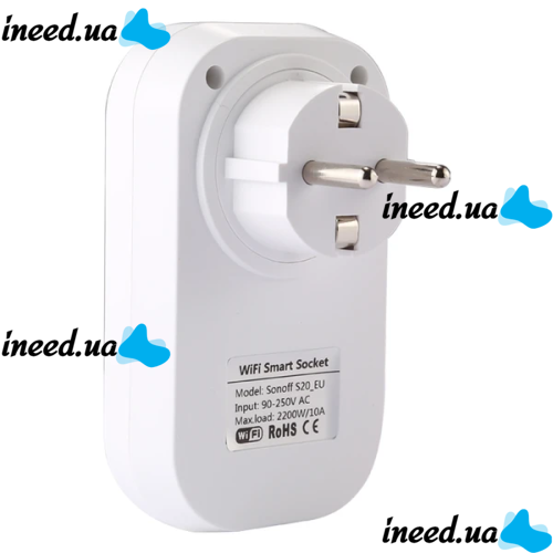 Умная WiFi розетка WiFi Smart Socket Plug SA-14 10A 100-240V с дистанционным управлением с телефона, Смарт розетка с Wi-Fi подключением в розетку