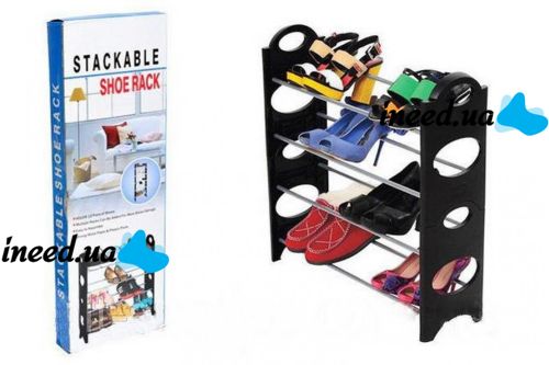 Полка для обуви Stackable Shoe Rack стойка органайзер для обуви
