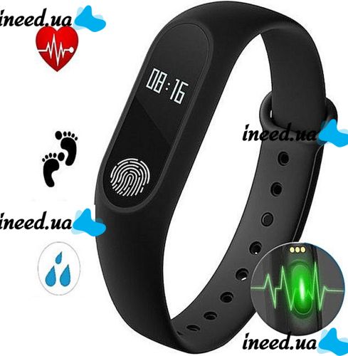 Fitness Bracelet Smart Band M2 black Xiaomi Mi Band 2 Color Heart Rate Monitor M2