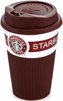 Чашка керамическая кружка StarBucks Brown коричневая стакан для кофе, чая, горячих напитков Star Bucks