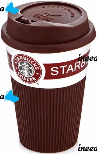 Чашка керамическая кружка StarBucks Brown коричневая стакан для кофе, чая, горячих напитков Star Bucks