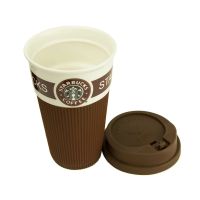 Чашка керамическая кружка StarBucks Brown коричневая стакан для кофе, чая, горячих напитков Star Bucks