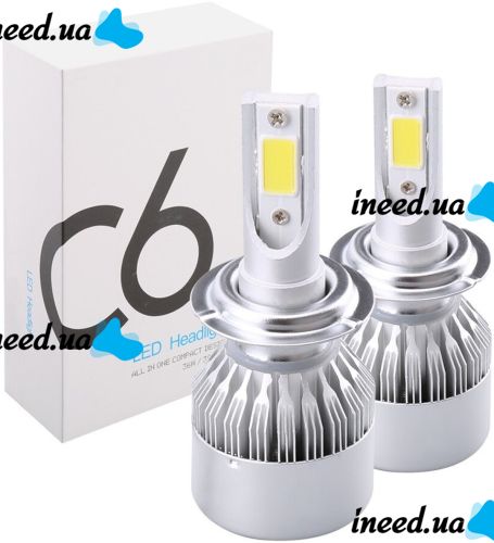 Комплект светодиодных автомобильных LED ламп C6 H7 60W