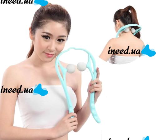 Ручной роликовый массажер для шеи Hexiang Neck Massager для снятия усталости и напряжения