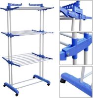 Folding Rack, Clothes Dryer, Linen 3 Tiers Garment Rack With Wheels K12-120 Metal So Convenient Dreamland