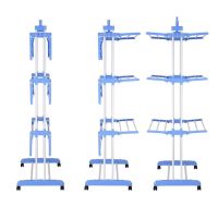 Folding Rack, Clothes Dryer, Linen 3 Tiers Garment Rack With Wheels K12-120 Metal So Convenient Dreamland