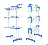 Folding Rack, Clothes Dryer, Linen 3 Tiers Garment Rack With Wheels K12-120 Metal So Convenient Dreamland