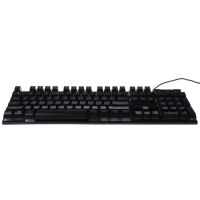 USB проводная геймерская компьютерная клавиатура Landslides KR-6300 с RGB Led подсветкой ATLANFA AT-6300, полноразмерная мембранная Черная
