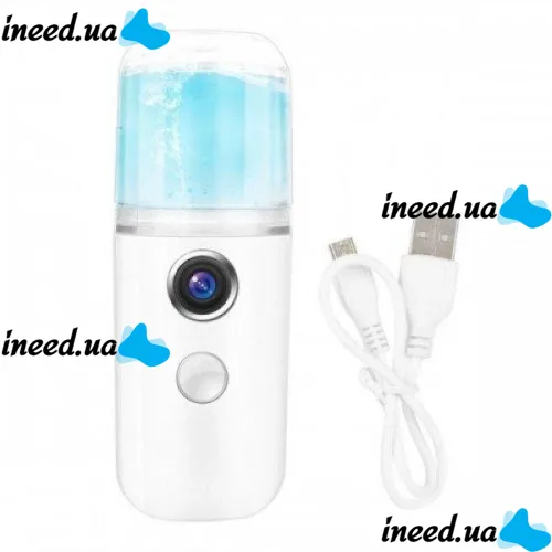 Ultrasonic Rechargeable Humidifier for Facial Skin Nano Mist Soraver with Backlight, Nano Sprayer with 30 ml Water Tank
