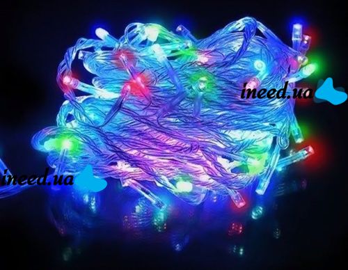 Внутренняя цветная гирлянда 35 м 500 диодов 3883 светодиодная гирлянда Xmas LED 500 M-1 RGB Мультицветная 35м