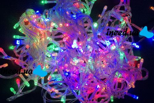 Внутренняя цветная гирлянда 28 м 400 диодов 4949 светодиодная гирлянда Xmas LED 400 M-1 RGB Мультицветная 28м