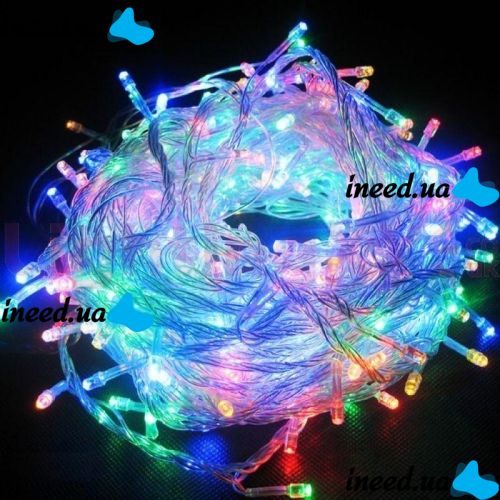 Внутренняя цветная гирлянда 14 м 200 диодов 0139 светодиодная гирлянда Xmas LED 200 M-1 RGB Мультицветная 14м