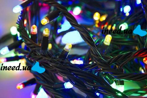 Внутренняя цветная гирлянда 28 м 400 диодов 4953 светодиодная гирлянда Xmas LED 400 M-4 RGB Мультицветная 28м